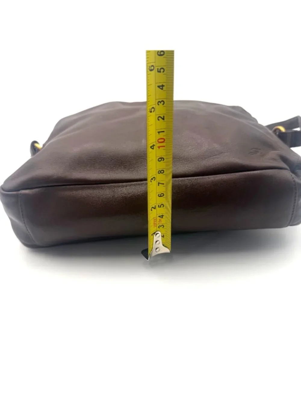 Stone Mountain Brown Leather Crossbody Shoulder Bag Organizer Purse Zip Pocket